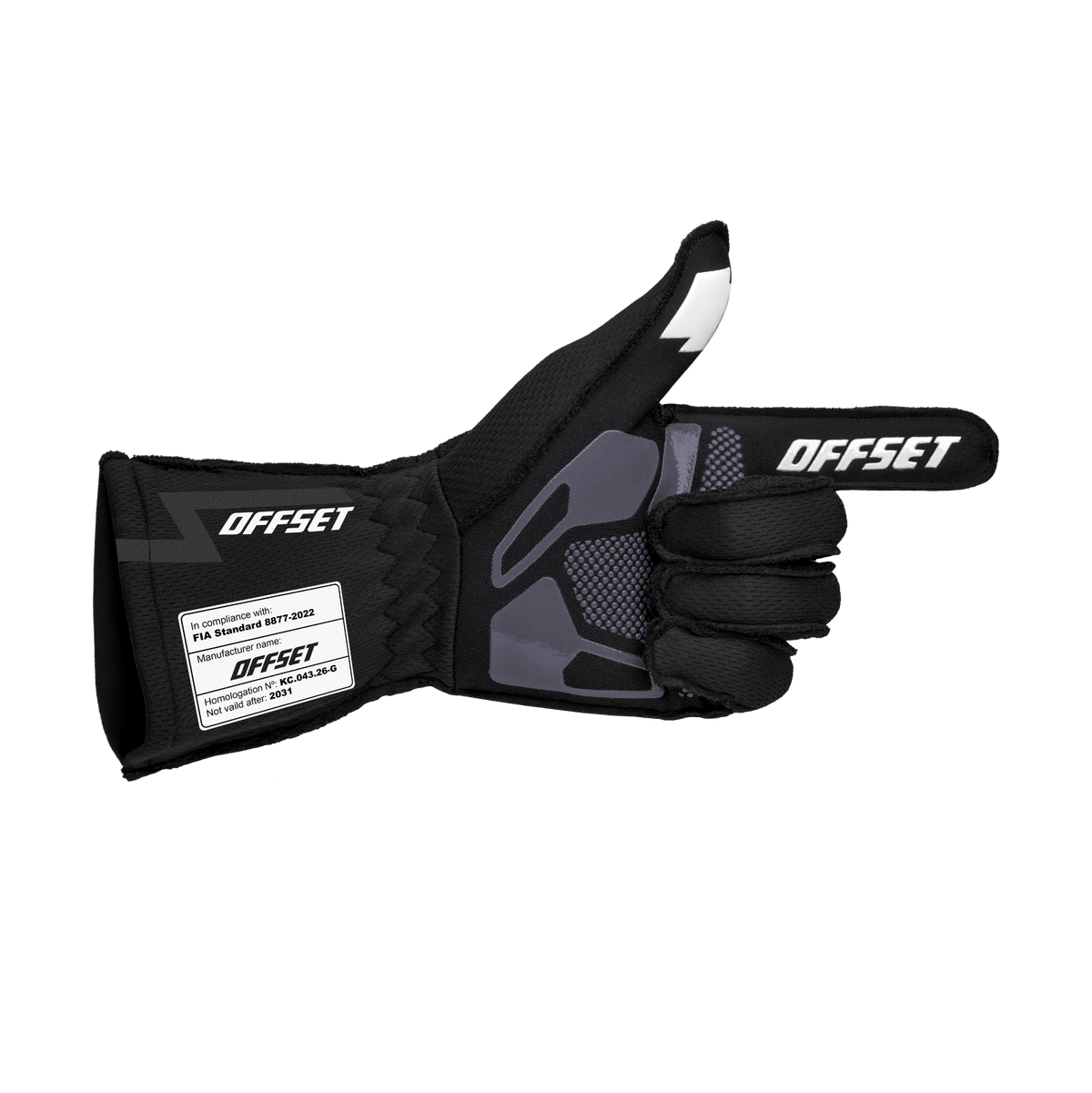 OFFSET CONCEPT FIA Gloves - Black Ghost