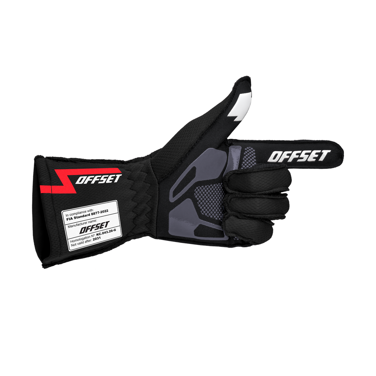 OFFSET CONCEPT FIA Gloves - Black and Orange