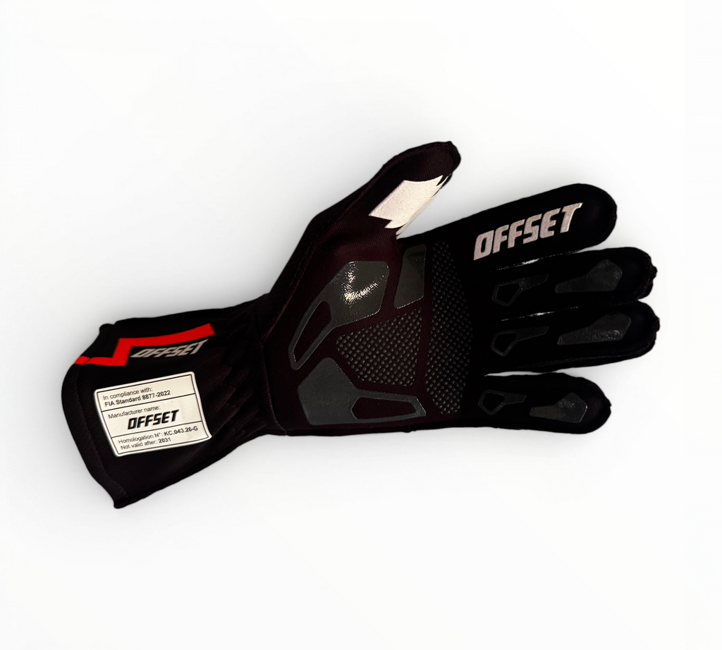 OFFSET CONCEPT FIA Gloves - Black and Orange