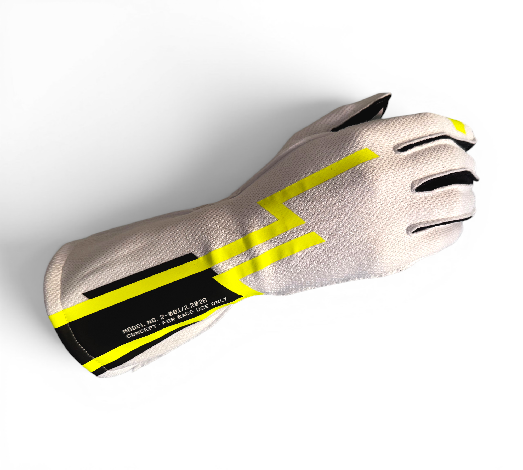 OFFSET CONCEPT FIA Gloves - White and Yellow
